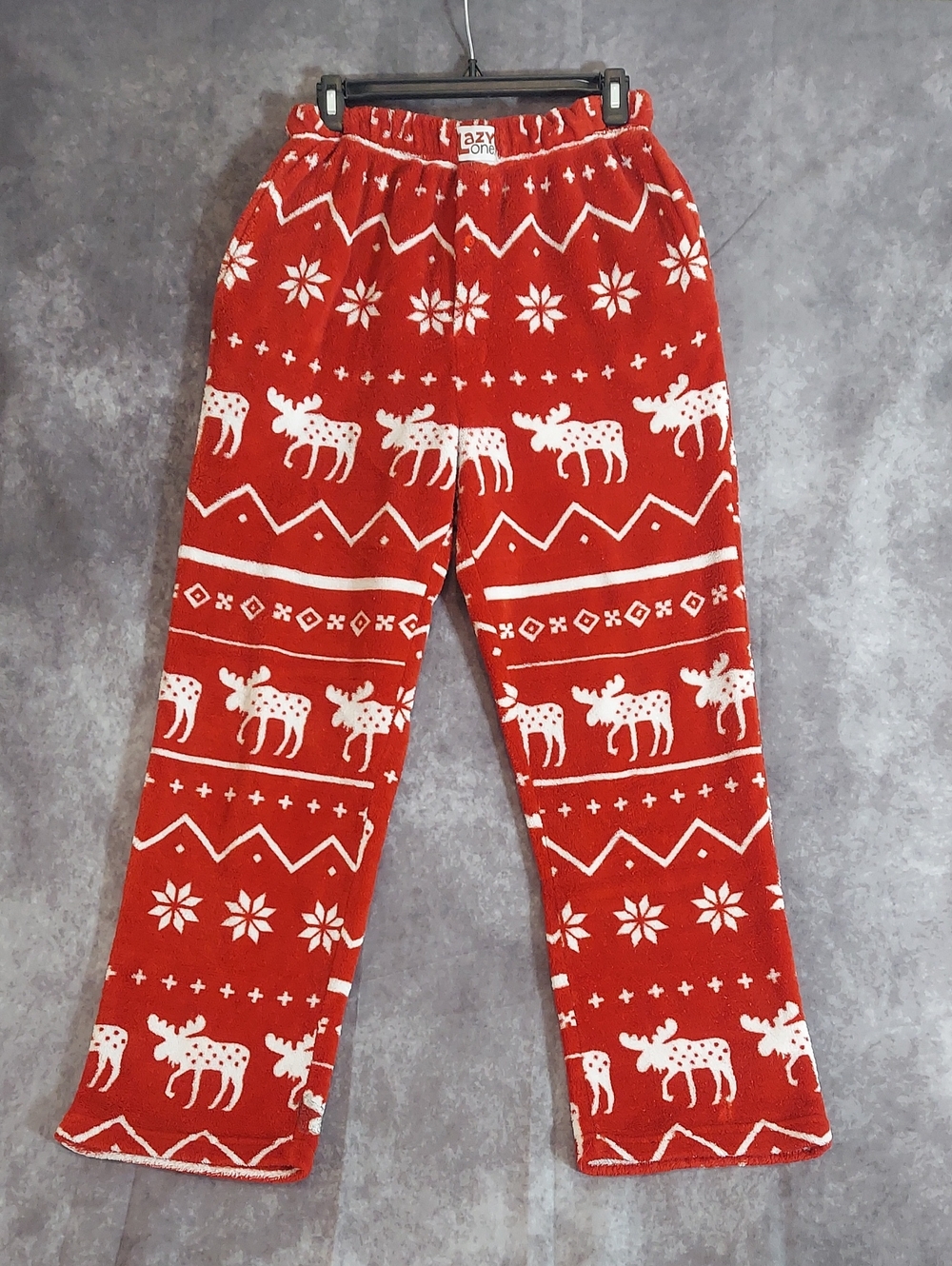 Lazy One Red and White Festive Pajama Pants Size Medium - UGC